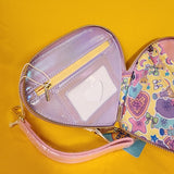 Loungefly Polly Pocket Compact Play set Figural Iridescent Zip Wristlet Wallet