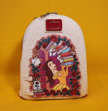 Loungefly Disney Beauty and the Beast Belle Books Magnetic Door Mini Backpack