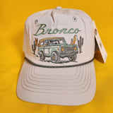 Ford Bronco Desert Ride Snapback Cap Embroidered Rope Captain Hat Beige