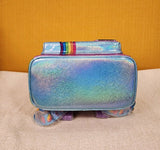 Lisa Frank Color Block Holographic Glitter Mini Backpack