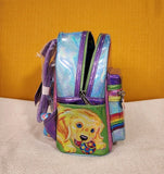Lisa Frank Color Block Holographic Glitter Mini Backpack