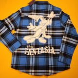 Cakeworthy Disney Fantasia Flannel Sorcerer's Apprentice Blue Unisex Medium NEW