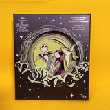 Loungefly Disney NBC Jack & Sally Glow-in-the-Dark Sliding LE 3" Enamel Pin