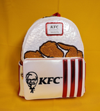 Loungefly KFC Fried Chicken Drum Stick Bucket Sherpa Iridescent Mini Backpack