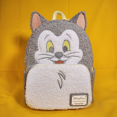 Loungefly Disney Parks Figaro Cat Pinocchio Pastel Chenille Mini Backpack