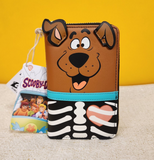 Scooby Doo Skeleton Cosplay Halloween Glow GID Zip Around Wallet