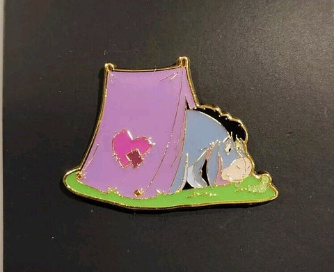 Winnie The Pooh Eeyore Tent Camping Inch Worm Enamel Pin