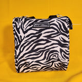 Betsey Johnson Zebra Animal Print Zip Top Insulated Lunch Tote Lunch Bag