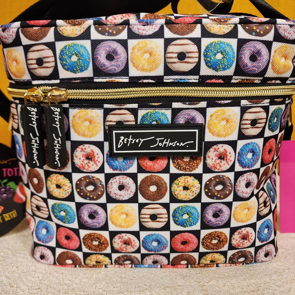 Betsey Johnson Donut Donuts 6 Pack Insulated Lunch Bag Train Case Get Lojos Mojo