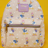 Loungefly Disney Donald Duck & Daisy Duck AOP Heart Classic Mini Backpack
