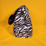 Betsey Johnson Zebra Animal Print Zip Top Insulated Lunch Tote Lunch Bag