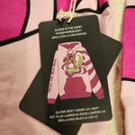 Alice in Wonderland Glow Cheshire Cat Pink Unisex Hoodie Size M