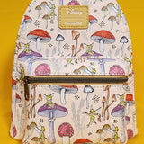 Loungefly Disney Tinker Bell Peter Pan Mushroom Fungi AOP Fairy Mini Backpack