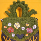 Loungefly Edward Scissorhands Sherpa Topiary Floral Horror Movie Crossbody Bag