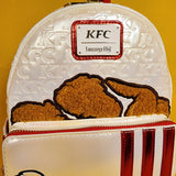 Loungefly KFC Fried Chicken Drum Stick Bucket Sherpa Iridescent Mini Backpack