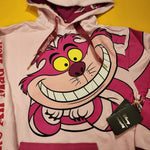 Alice in Wonderland Glow Cheshire Cat Pink Unisex Hoodie Size M