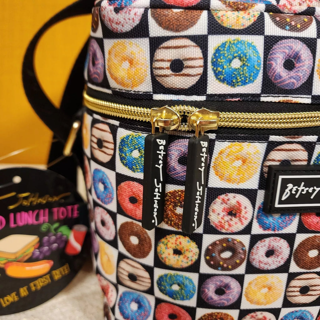 Betsey Johnson Donut Donuts 6 Pack Insulated Lunch Bag Train Case Get Lojos Mojo