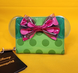Minnie Mouse Jelly Color Block Polka Dot Zip Wallet