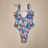 Cakeworthy Golden Girls Swim Suit Bathing Suit One Piece Purple AOP Medium