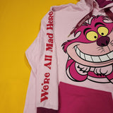 Alice in Wonderland Glow Cheshire Cat Pink Unisex Hoodie Size M