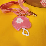 Betsey Johnson xotoss Game Day Football-Shaped Crossbody Bag clutch w charms