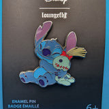 Loungefly Disney Lilo and Stitch Hugging Scrump Enamel Pin NEW