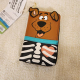 Scooby Doo Skeleton Cosplay Halloween Glow GID Zip Around Wallet