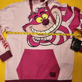 Alice in Wonderland Glow Cheshire Cat Pink Unisex Hoodie Size M