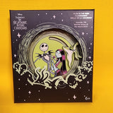 Loungefly Disney NBC Jack & Sally Glow-in-the-Dark Sliding LE 3" Enamel Pin