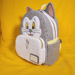 Loungefly Disney Parks Figaro Cat Pinocchio Pastel Chenille Mini Backpack