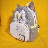 Loungefly Disney Parks Figaro Cat Pinocchio Pastel Chenille Mini Backpack