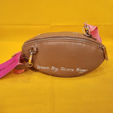 Betsey Johnson xotoss Game Day Football-Shaped Crossbody Bag clutch w charms