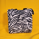 Betsey Johnson Zebra Animal Print Zip Top Insulated Lunch Tote Lunch Bag