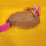 Betsey Johnson xotoss Game Day Football-Shaped Crossbody Bag clutch w charms