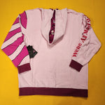 Alice in Wonderland Glow Cheshire Cat Pink Unisex Hoodie Size M