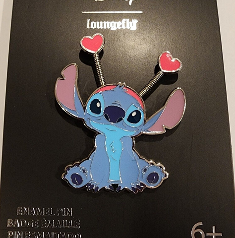 Lilo & Stitch Heart Headband Valentines Day Enamel Pin