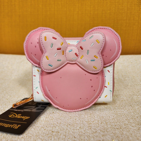 Minnie Mouse Macaron Pink Sprinkles Snack Cosplay Zip Wallet