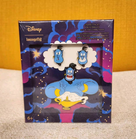 Aladdin Genie Mixed Emotions Interchangeable Face 3" Pin