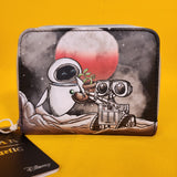 Loungefly Disney Pixar WALL-E EVE & WALL-E Plant Boot Moon Zip Around Wallet