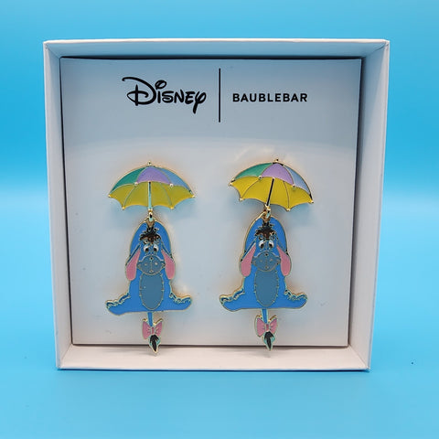 Disney Baublebar Eeyore Umbrella Dangle Earrings Rainy Day Winnie the Pooh