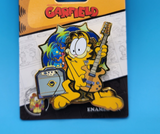 Garfield Guitar Music Spinning Wheel Enamel Pin Nickelodeon NEW