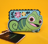 Loungefly Disney Tangled Pascal Pose Embroidered Floral Rapunzel Zip Wallet
