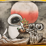 Loungefly Disney Pixar WALL-E EVE & WALL-E Plant Boot Moon Zip Around Wallet