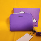 Marc Tetro Bichon Frise Purple Dog Wallet Cardholder Wristlet NEW