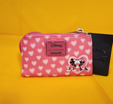 Mickey & Minnie Mouse Love Story Heart Ears Bow Cosplay Wallet