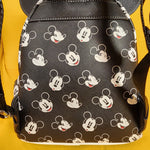 Loungefly Disney Parks Mickey Mouse AOP Faces Expressions Ears Mini Backpack