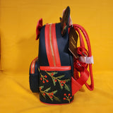 Disney Minnie Mouse Holiday Holly Ears Bow Cosplay Mini Backpack