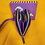 Marc Tetro Bichon Frise Purple Dog Wallet Cardholder Wristlet NEW