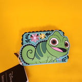 Loungefly Disney Tangled Pascal Pose Embroidered Floral Rapunzel Zip Wallet