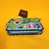 Loungefly Disney Tangled Pascal Pose Embroidered Floral Rapunzel Zip Wallet